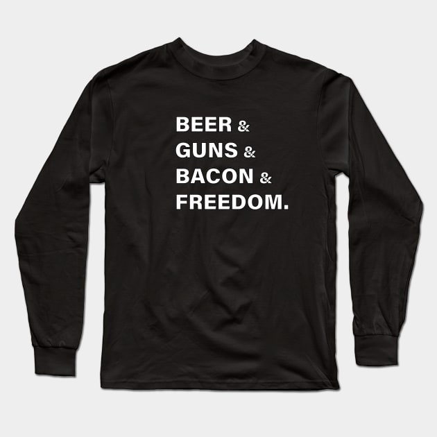 Beer guns bacon freedom Long Sleeve T-Shirt by Souna's Store